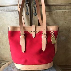 Dooney & Bourke Leather and canvas tote